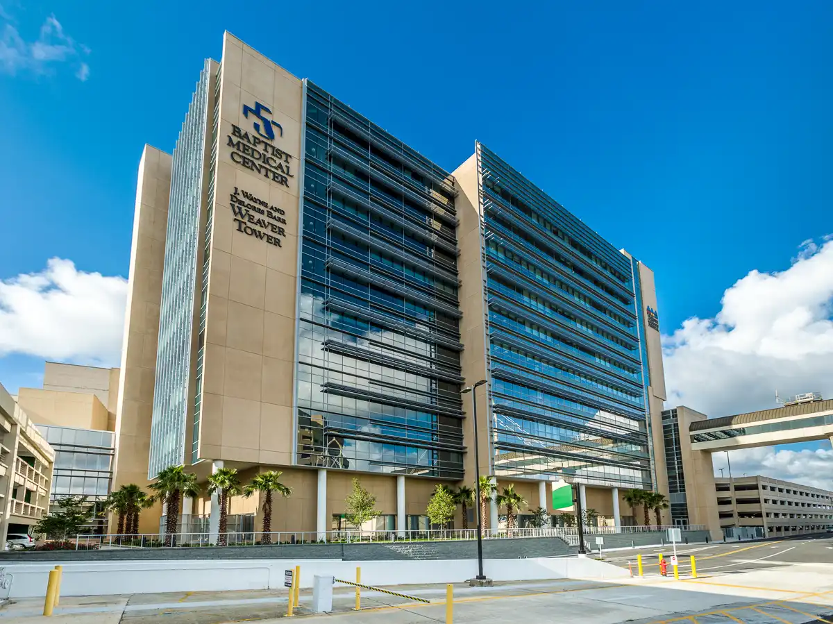 Baptist Medical Center Jacksonville in Jacksonville, Florida, a location serviced by our non-emergency medical transportation (NEMT) services