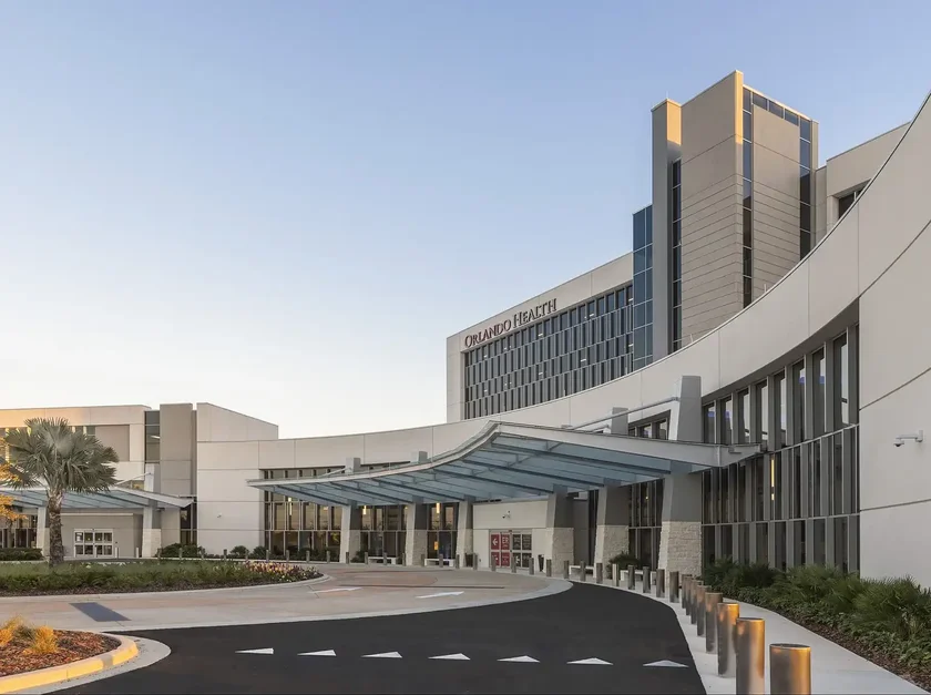 Orlando Health Horizon West Hospital in West Orange County, Florida, a location serviced by our non-emergency medical transportation (NEMT) services