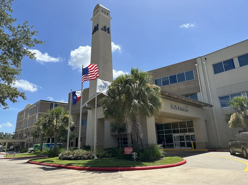 Houston Methodist Clear Lake Hospital in Kemah, Texas, a location serviced by our non-emergency medical transportation (NEMT) services