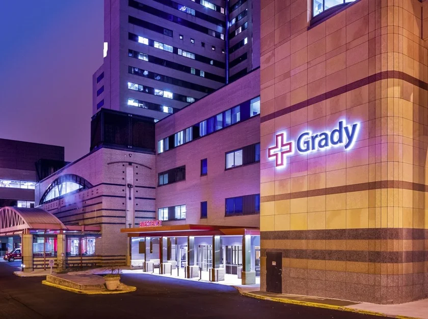 Grady Memorial Hospital in East Point, Georgia, a location serviced by our non-emergency medical transportation (NEMT) services