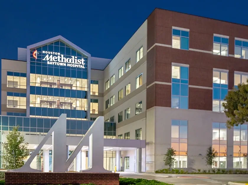Houston Methodist Baytown Hospital in Baytown, Texas, a location serviced by our non-emergency medical transportation (NEMT) services