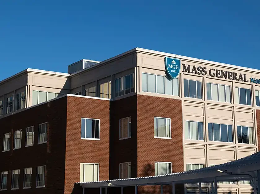 Mass General Brigham Healthcare Center (Waltham) in Waltham, Massachusetts, a location serviced by our non-emergency medical transportation (NEMT) services