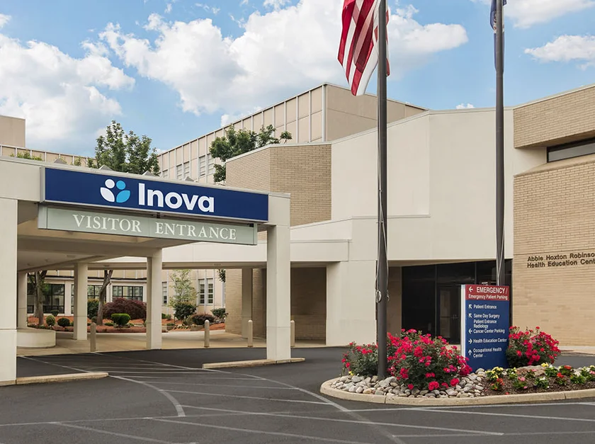 Inova Alexandria Hospital in Alexandria, Virginia, a location serviced by our non-emergency medical transportation (NEMT) services