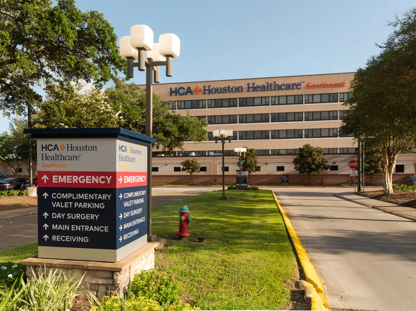 HCA Houston Healthcare East (Houston) in Channelview, Texas, a location serviced by our non-emergency medical transportation (NEMT) services