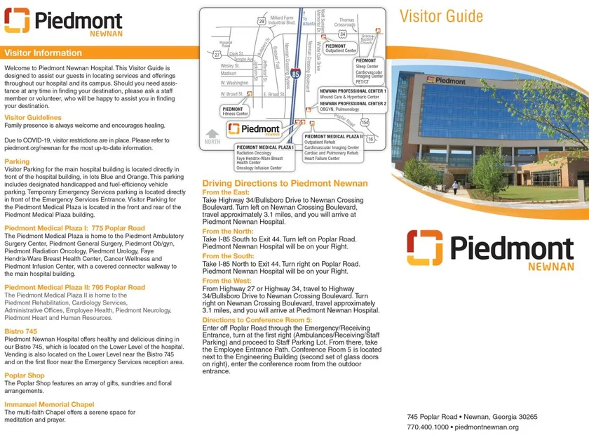 Piedmont Newnan (Newnan — 12 miles northeast) in Grantville, Georgia, a location serviced by our non-emergency medical transportation (NEMT) services