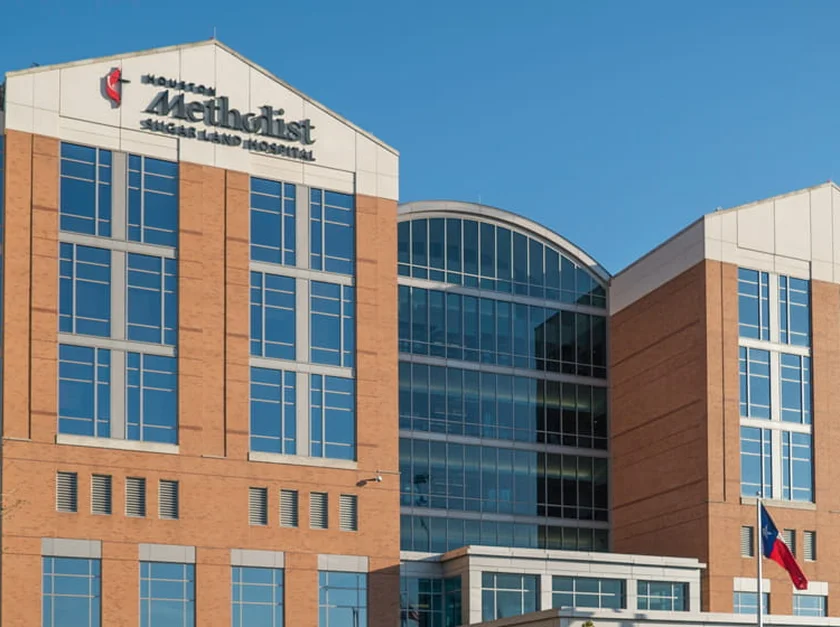 Houston Methodist Sugar Land Hospital in Mission Bend, Texas, a location serviced by our non-emergency medical transportation (NEMT) services
