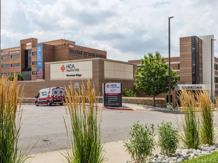 HCA HealthONE Mountain Ridge in Thornton, Colorado, a location serviced by our non-emergency medical transportation (NEMT) services