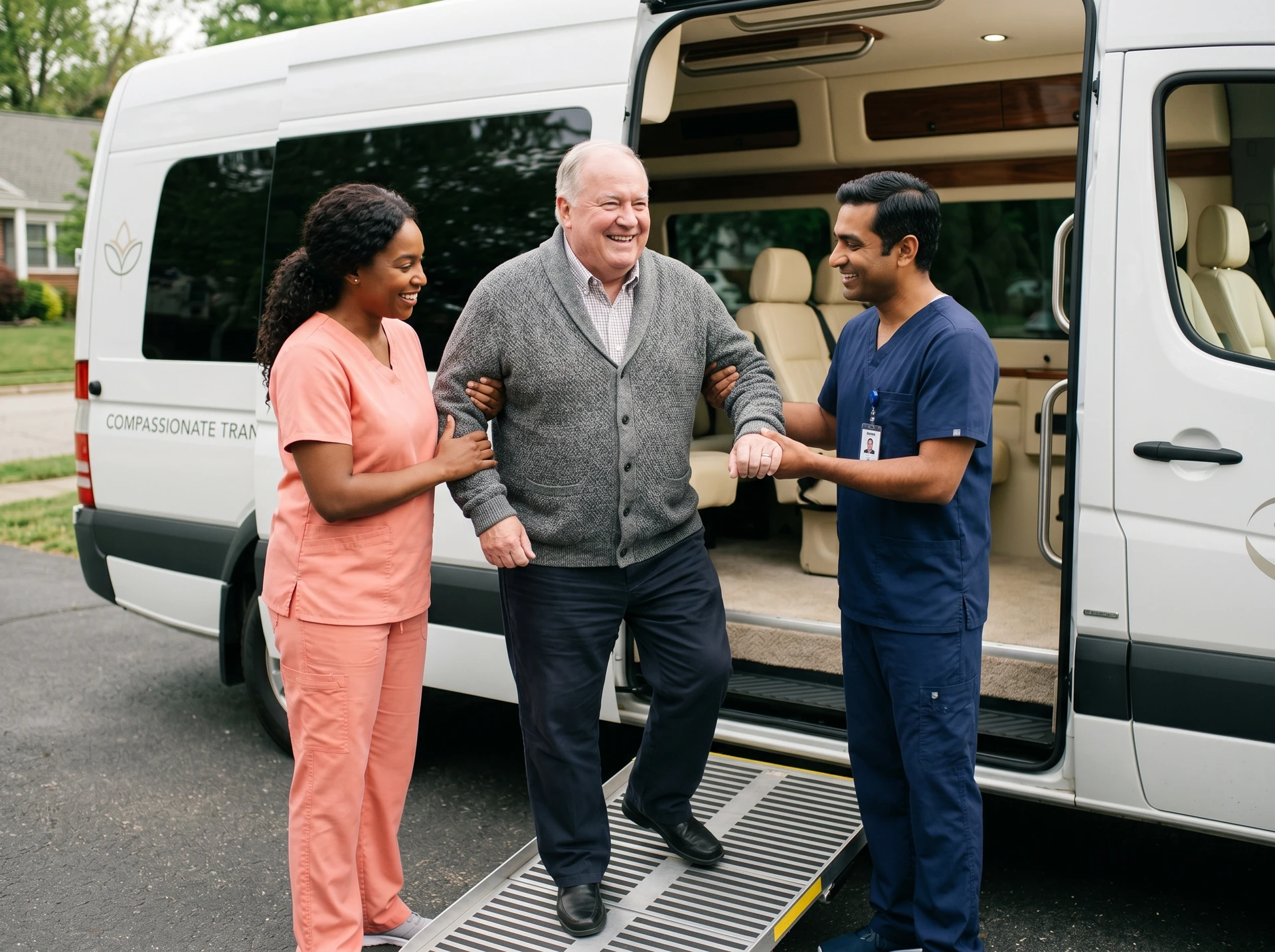 Long distance bariatric transport with trained caregivers