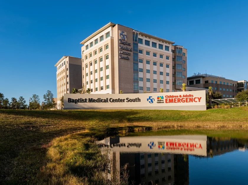 Baptist Medical Center South in Bartram Park, Florida, a location serviced by our non-emergency medical transportation (NEMT) services