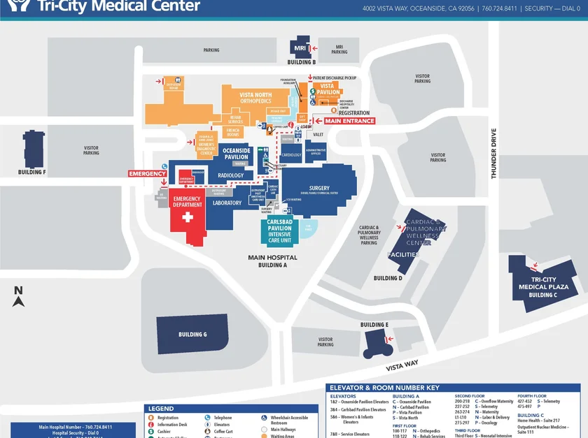 Tri-City Medical Center in Carlsbad, California, a location serviced by our non-emergency medical transportation (NEMT) services