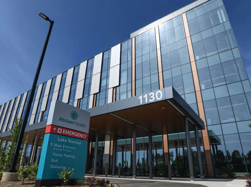 Atrium Health Huntersville Medical Center in Huntersville, North Carolina, a location serviced by our non-emergency medical transportation (NEMT) services