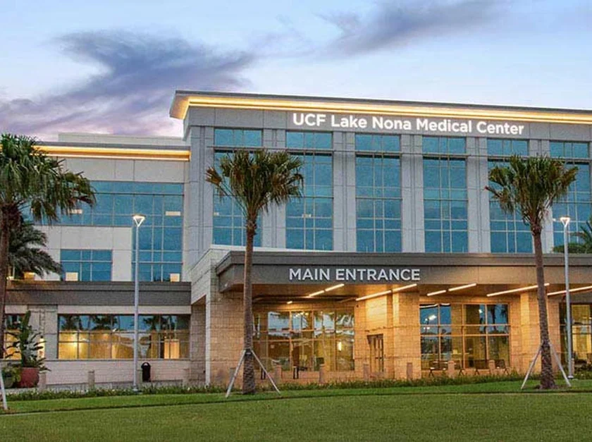 UCF Lake Nona Hospital in Narcoossee, Florida, a location serviced by our non-emergency medical transportation (NEMT) services