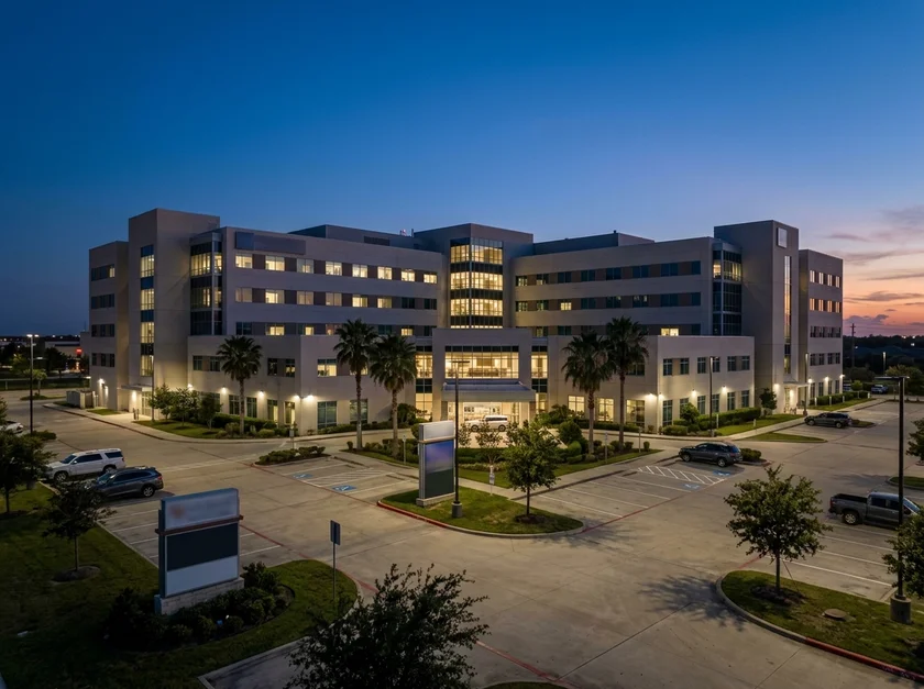 Houston Methodist Baytown Hospital in Baytown, Texas, a location serviced by our non-emergency medical transportation (NEMT) services