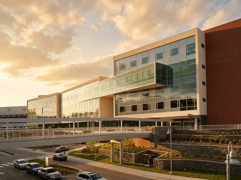 WakeMed Raleigh Campus in Raleigh, North Carolina, a location serviced by our non-emergency medical transportation (NEMT) services
